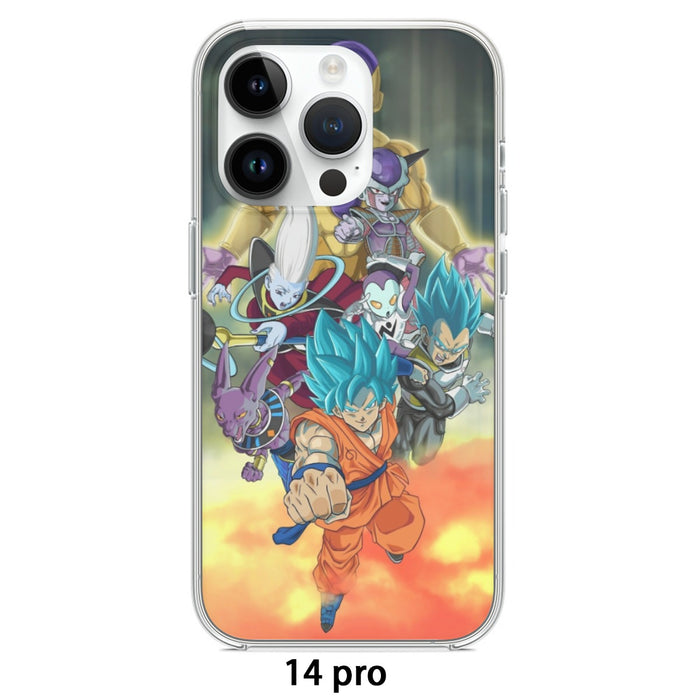 Dragon Ball Goku Vegeta Super Saiyan God Blue SSGSS Fight Villains Iphone 14 Case