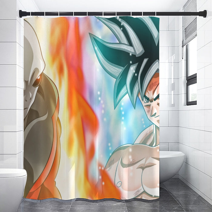 Dragon Ball Super Goku vs Jiren Overflowing Aura Shower Curtain