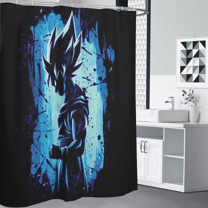 Awesome Goku Blue Design Dragon Ball Z Shower Curtain
