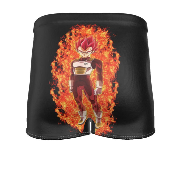 DBZ Vegeta Super Saiyan God Whis Symbol Fire Aura Streetstyle Men's Boxer Briefs