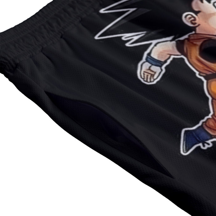 Dragon Ball Anime Son Goku All Form Transformation Mesh Shorts