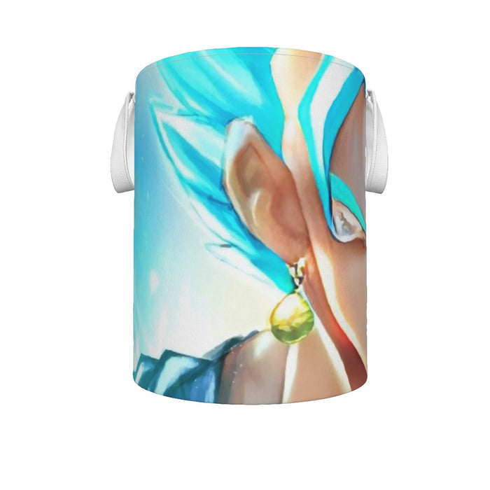 DBZ Goku God Saiyan Blue SSGSS Potara Fusion Design Trendy Laundry Basket