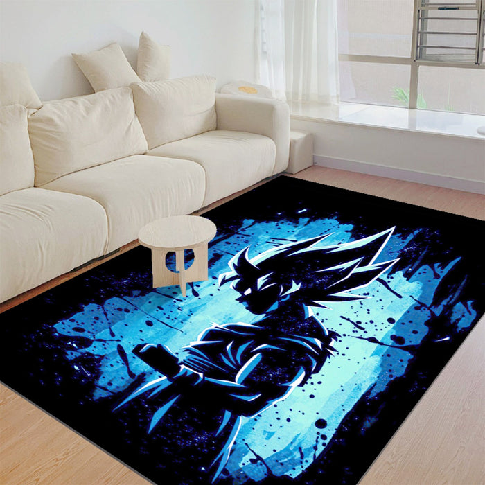 Awesome Goku Blue Design Dragon Ball Z Rug