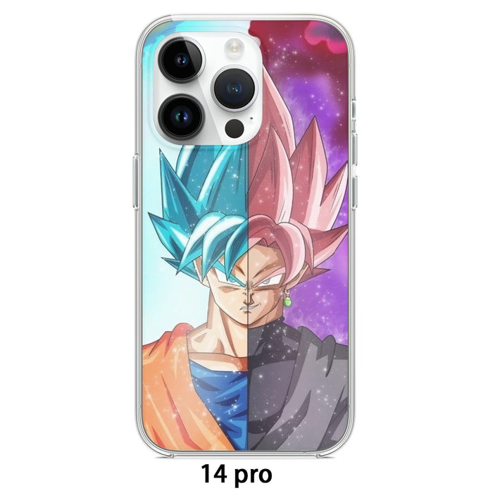 DBZ Goku SSGSS Black Rose Super Saiyan Portraits Dope Iphone 14 Case
