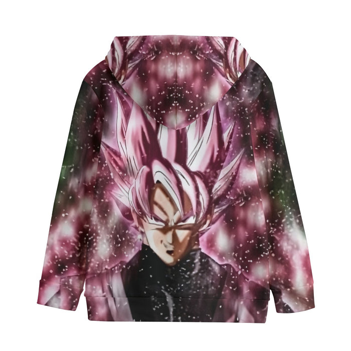 Dragon Ball Z Super Saiyan Goku Black Rose Pink Kids' Hoodie