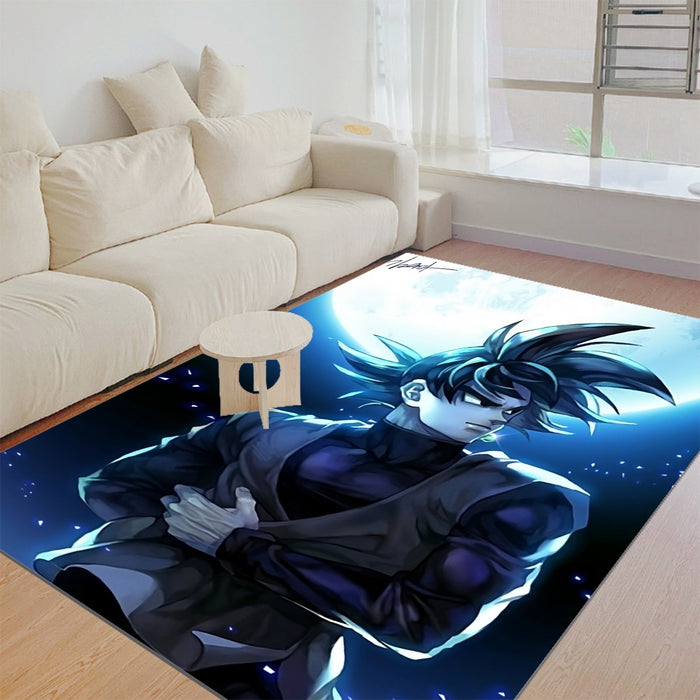 Dragon Ball Super Goku Black Cool Night Blue Sea Rug