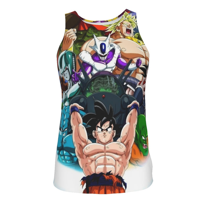 DBZ Goku Spirit Bomb Destroy Villains Cooler Broly Namek Vibrant Tank Top