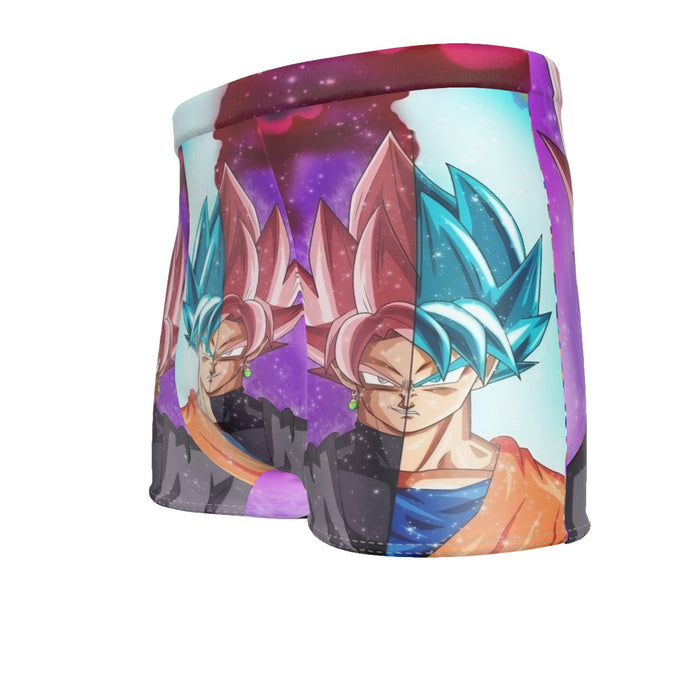 DBZ Goku SSGSS Black Rose Super Saiyan Portraits Dope Men's Boxer Briefs