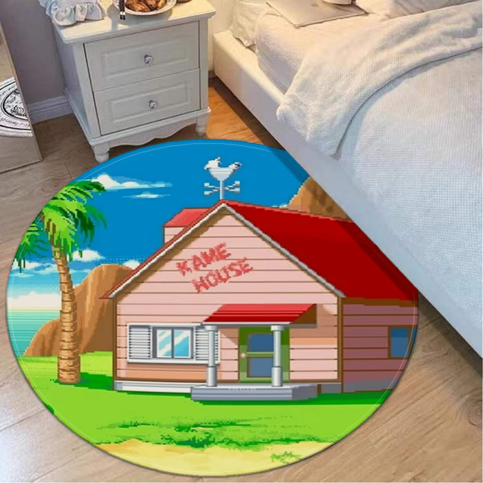 Dragon Ball Master Roshi's Kame House Cartoon Style Round Mat