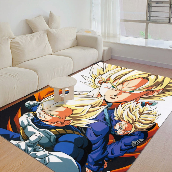 Dragon Ball Goku Vegeta Trunks Super Saiyan Power Heroes Cool Trending Design Rug