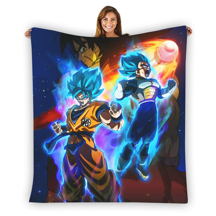 DBZ Legendary Broly Son Goku Vegeta Super Saiyan Blue Blanket