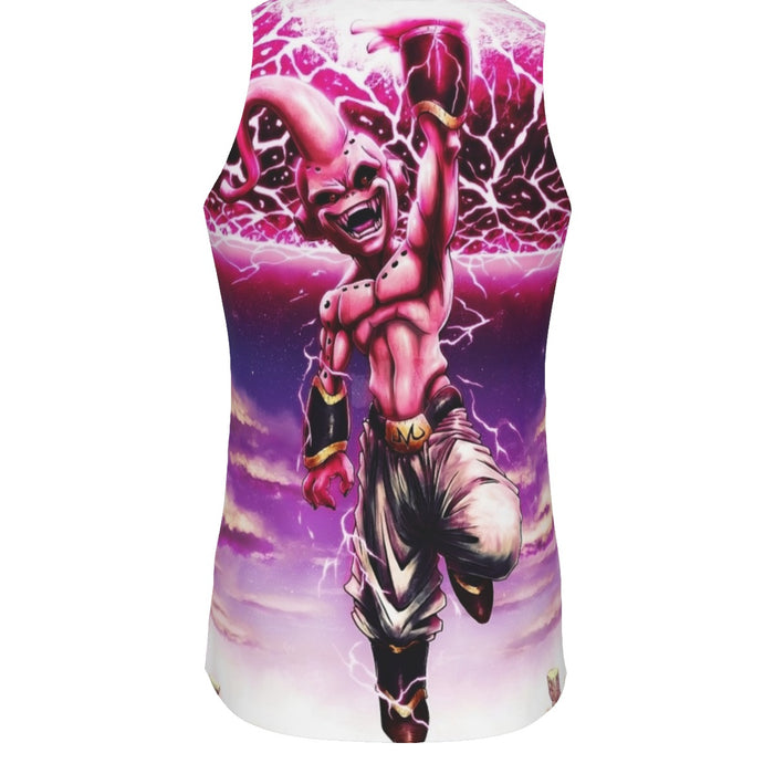 DBZ Kid Buu Super Villain Giant Ki Blast Realistic Design Tank Top