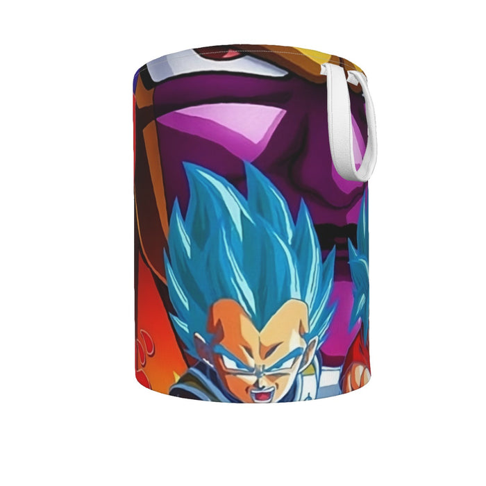 Golden Frieza Super Saiyan God Goku Vegeta Blue Hair 3D Laundry Basket