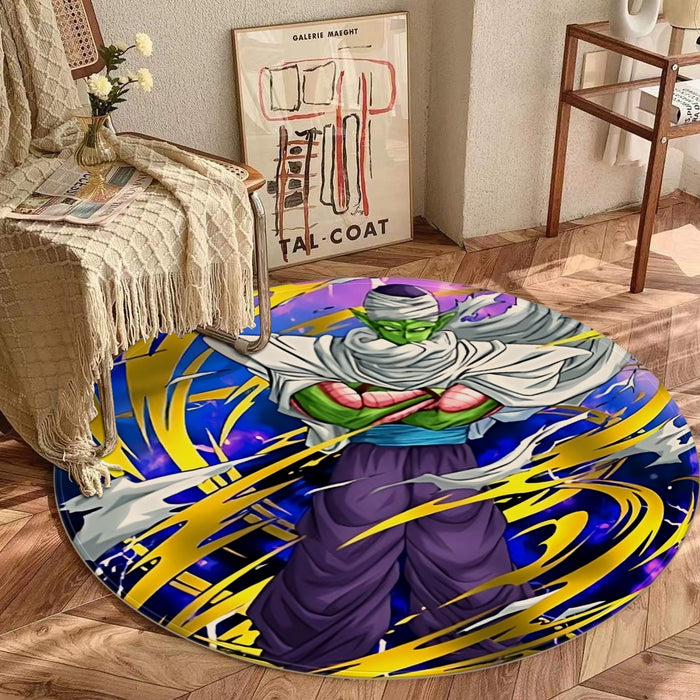 Dragon Ball Angry Piccolo Waiting Fight Aura Yellow Fashion Round Mat