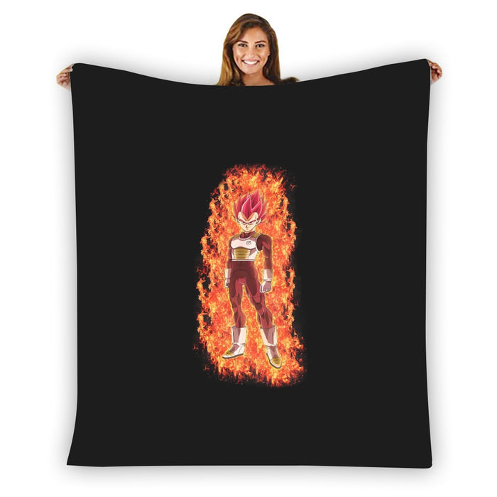 DBZ Vegeta Super Saiyan God Whis Symbol Fire Aura Streetstyle  Blanket