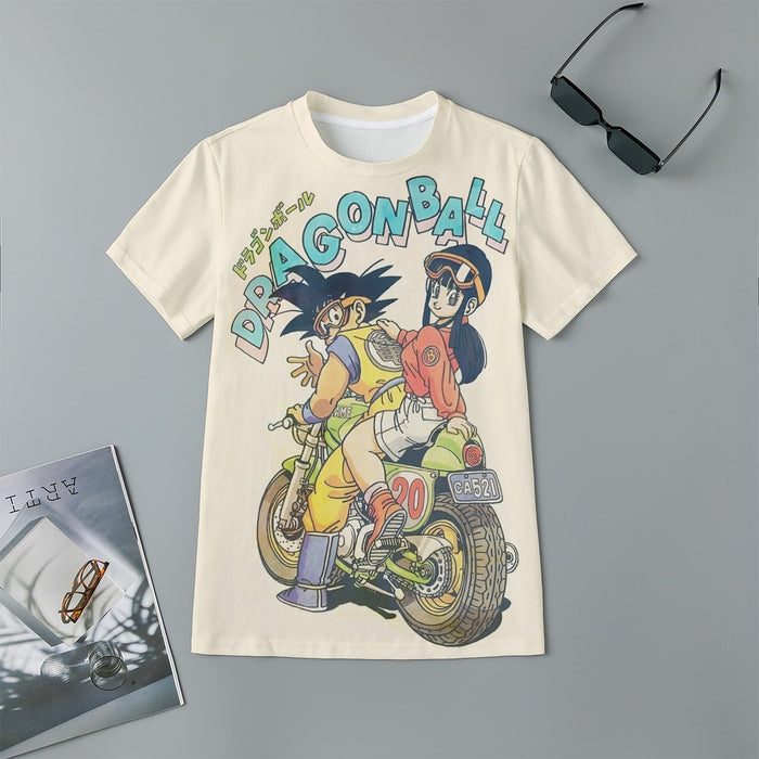 DBZ Goku Chi Chi Biker Motorbike Glasses Cool Design Streetwear Kids T-Shirt
