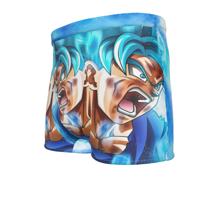 Dragon Ball Goku Blue Kaioken Ultra Instinct Epic 3D Men's Boxer Briefs