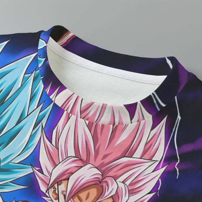 Dragon Ball Goku 2 Goku Rose Vegeta 2 Ultra Instinct Kids T-Shirt