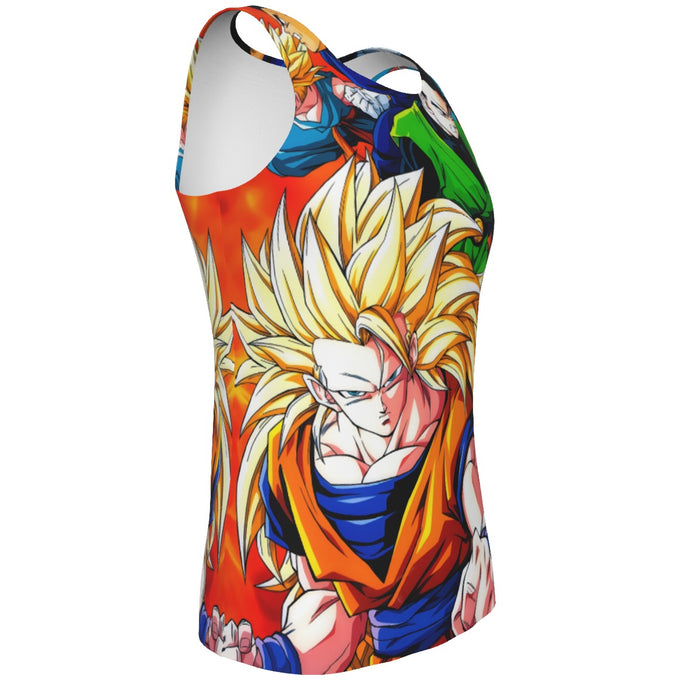 Dragon Ball Goku Super Saiyan 3 Vegeta Gohan Trending Design Tank Top