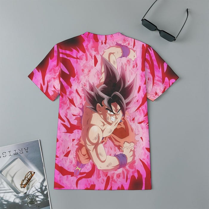 Dragon Ball Super Bruised Goku Red Kaioken Streetwear Kids T-Shirt