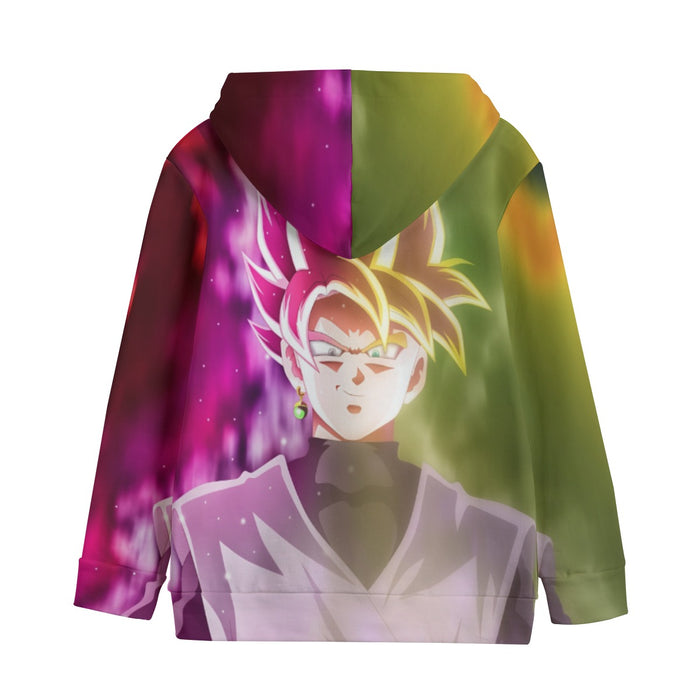 Dragon Ball Super Saiyan Black Goku Rose 2 Epic Style Kids' Hoodie