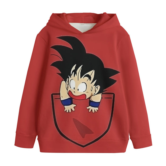 Dragon Ball Cute Goku Kid Pocket Simple Design Streetwear Kids' Hoodie