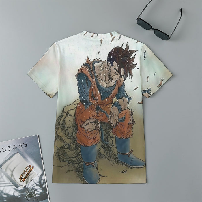 Dragon Ball Gohan Exhausted Sad Simple Design Vintage Streetwear Kids T-Shirt