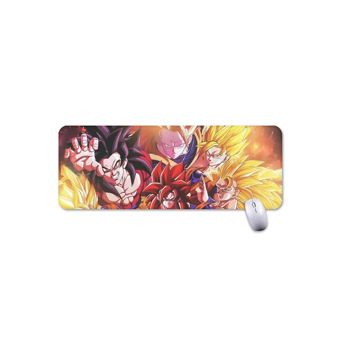 DBZ Gogeta Goku Vegeta Super Saiyan Powerful Lightning Thunder Design Mouse Pad