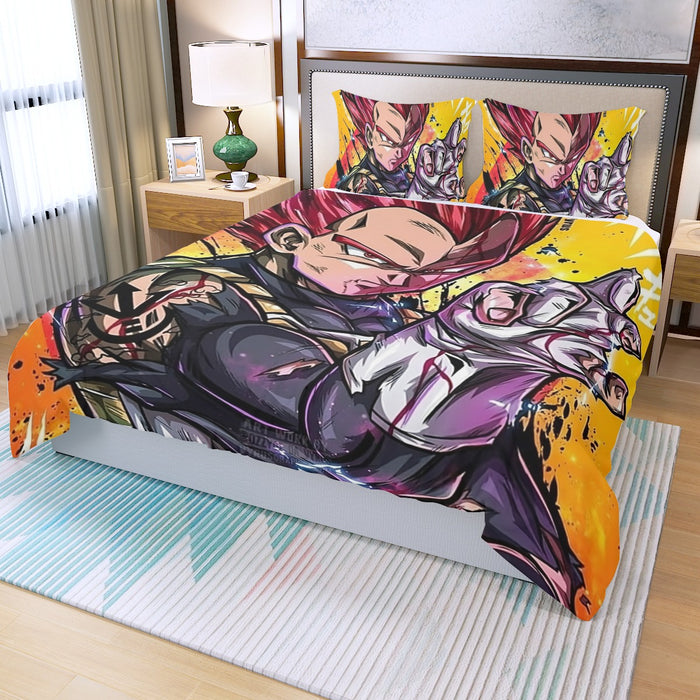 Dragon Ball Z Vegeta God Three Piece Duvet Cover Set