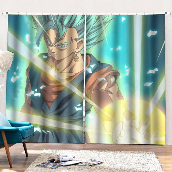 Dragon Ball Vegito Blue Super Saiyan Big Bang Flash Curtains with Hooks