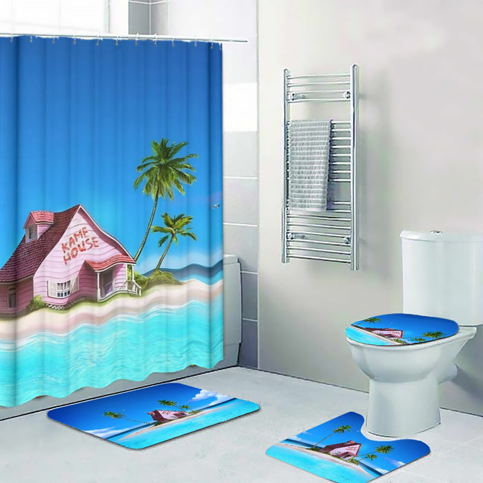 DBZ Master Roshi's Kame House Relax Vibe Concept Graphic Four-piece Bathroom