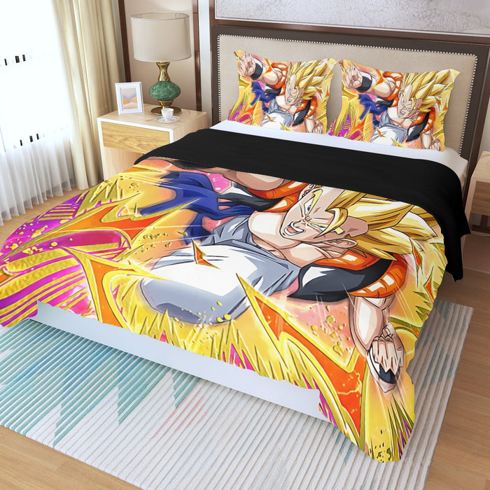 Dragon Ball Super Gogeta Outshining Darkness Cool Three Piece Duvet Cover Set