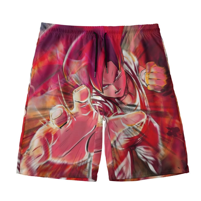 Dragon Ball Z Son Goku Super Saiyan Rose Blue Aura Beach Pants