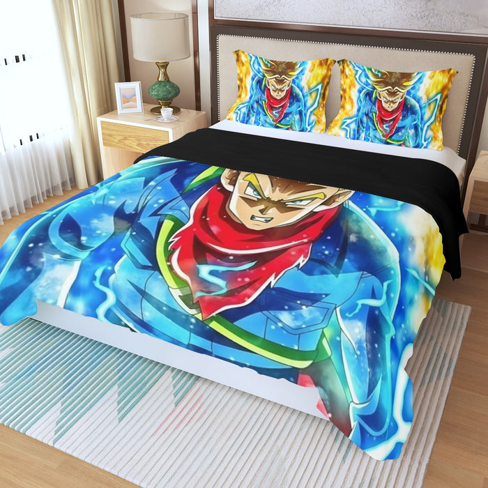 DBZ Rage Super Saiyan Trunks Portrait Unique Style Three Piece Duvet Cover Set