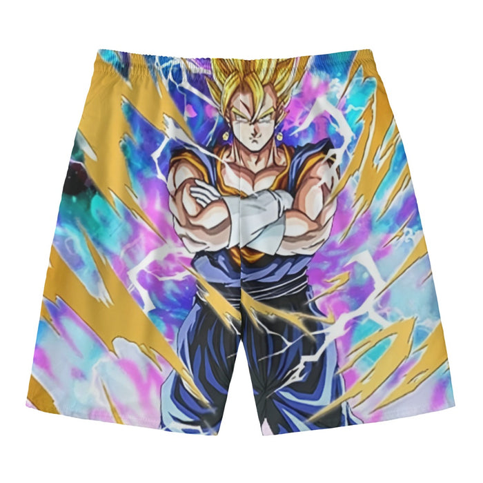 Dragon Ball Vegito Super Power Aura Thunder Earing Super Saiyan Beach Pants