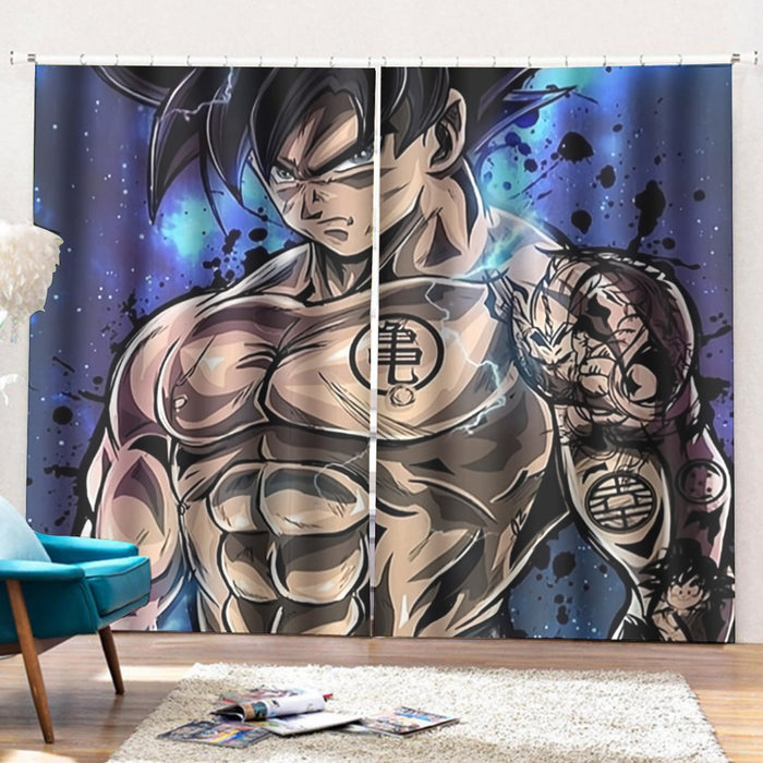 Thugged out Goku UI Comfortable Dragon Ball Curtains with Hooks
