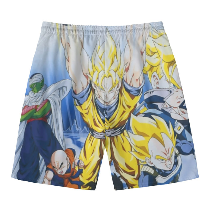 DBZ Goku Saiyan Spirit Bomb Vegeta Piccolo Gohan Trunks Vibrant Design Beach Pants