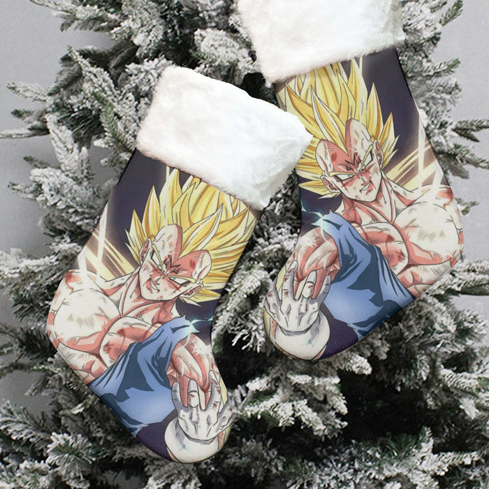 DBZ Majin Vegeta Saiyan Prince Fight Injure Manga Style Trending Christmas Socks