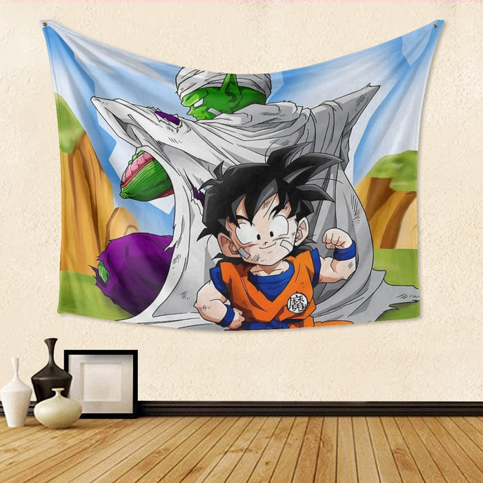 Dragon Ball Amazing Master Piccolo Train Strong Kid Gohan Tapestry