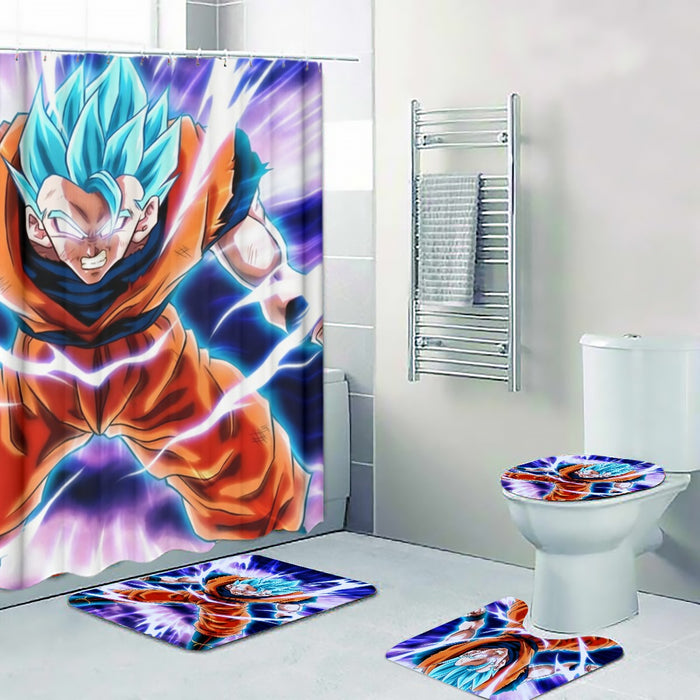 Dragon Ball Goku Blue Super Saiyan Epic Rage Casual Four-piece Bathroom