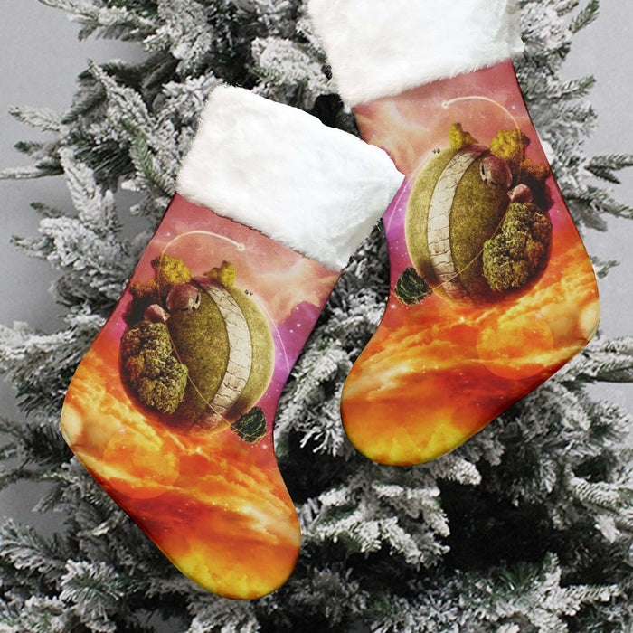 Dragon Ball Z Great King Kai Planet Cool Orange Christmas Socks