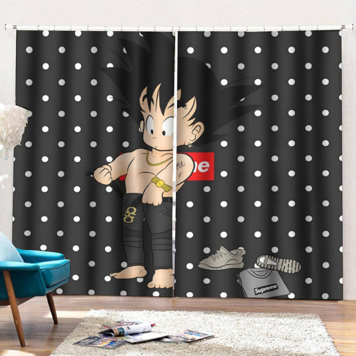 Dragon Ball Supreme Goku Kid Gangster Style Cool Curtains with Hooks