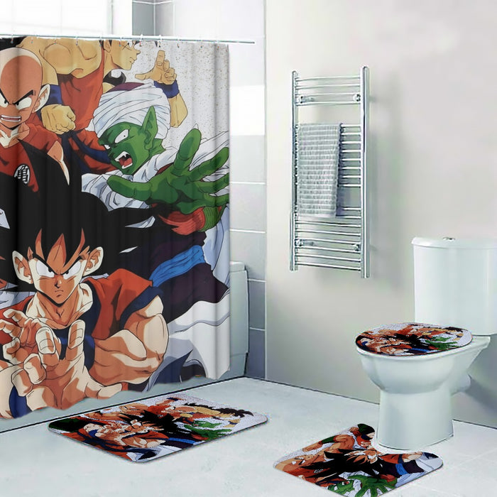 Dragon Ball Goku Piccolo Krillin Heroes Group Awesome Design Four-piece Bathroom