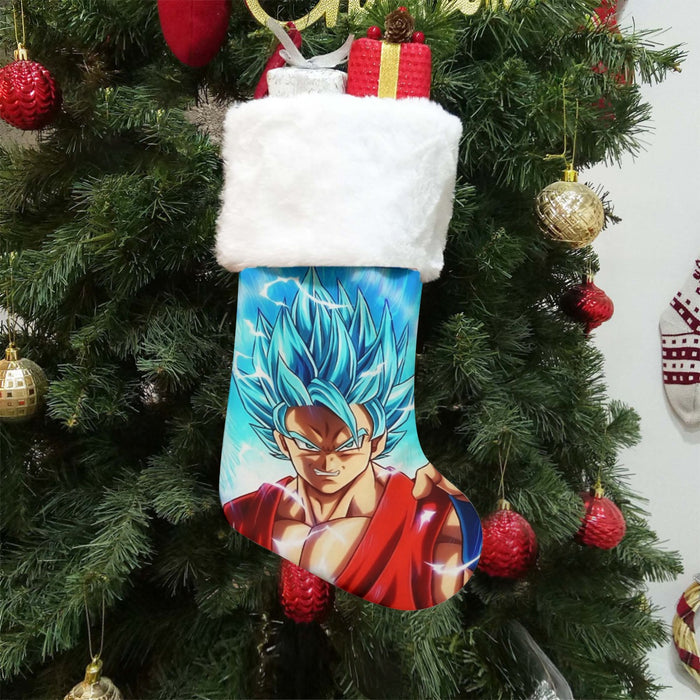 Dragon Ball Super Shirt  Goku Blue Lightning SSGSS Design Christmas Socks
