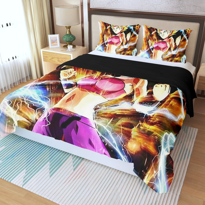 Dragon Ball Super Caulifla Super Saiyan 2 Epic Casual Three Piece Duvet Cover Set