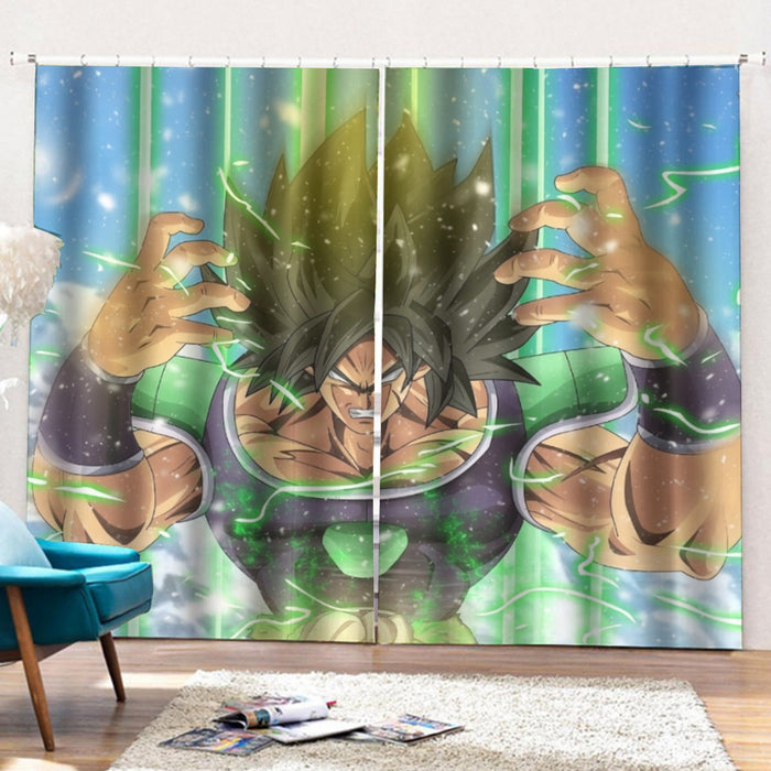 Dragon Ball Super Transforming Broly Curtains with Hooks