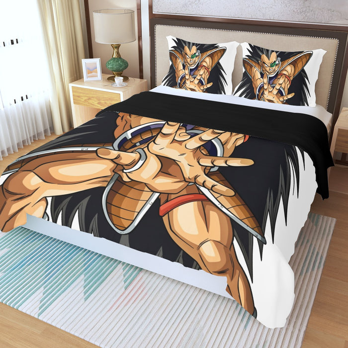 Dragon Ball Z Awesome Saiyan Raditz Fighter Stance Three Piece Duvet Cover Set