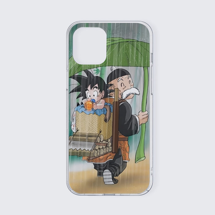 DBZ Kid Goku Super Saiyan Grandpa Gohan Cover Rain Cute Design iPhone 13 Case