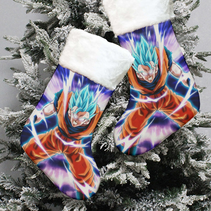 Dragon Ball Goku Blue Super Saiyan Epic Rage Casual Christmas Socks