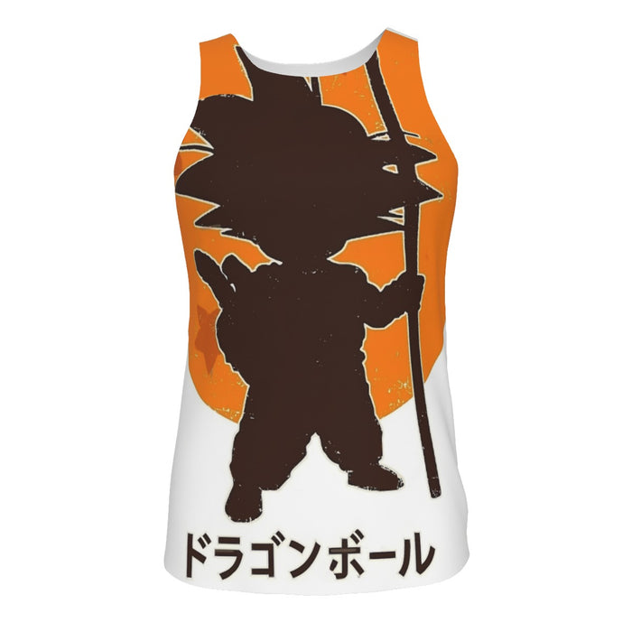 Dragon Ball Z Kid Goku Shadow Logo White Tank Top